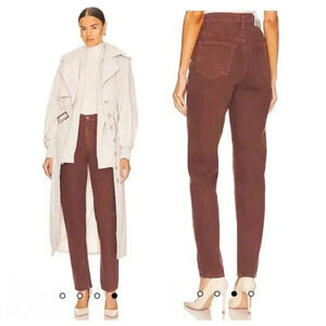 NWT Mother Snacks High Waist Twizzy Skimp French Roast size 25